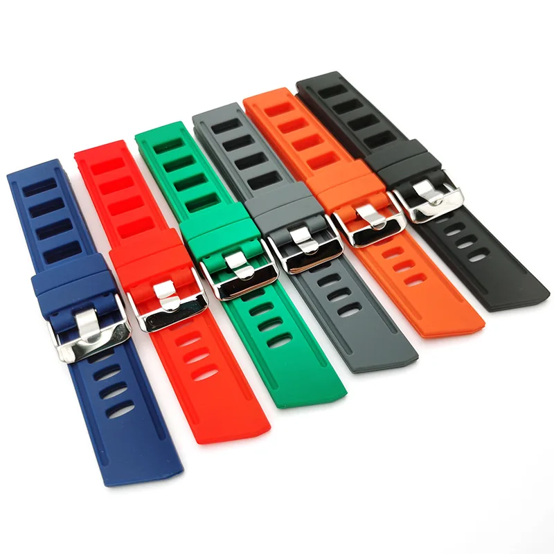 Universal Watch Strap for Huawei gt 2 Samsung Galaxy Soft Silicone Watchband Sport Diving 20mm 22mm Watch bracelet for Seiko