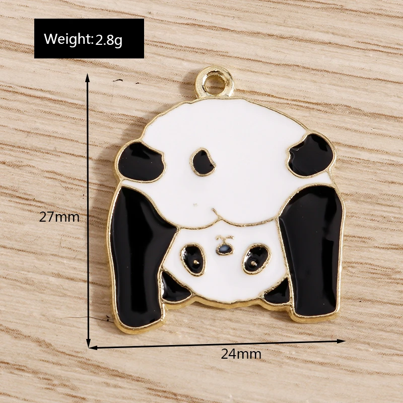 10 Stück Cartoon-Tier-Charms für die Schmuckherstellung, Emaille, Panda, Kaninchen, Katze, Hund, Elefant, Charms-Anhänger für Halsketten, Ohrringe, Geschenk – Detail 26