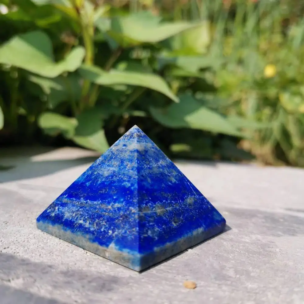 40mm Natural Lapis Lazuli crystal stone mineral crystal healing pyramid