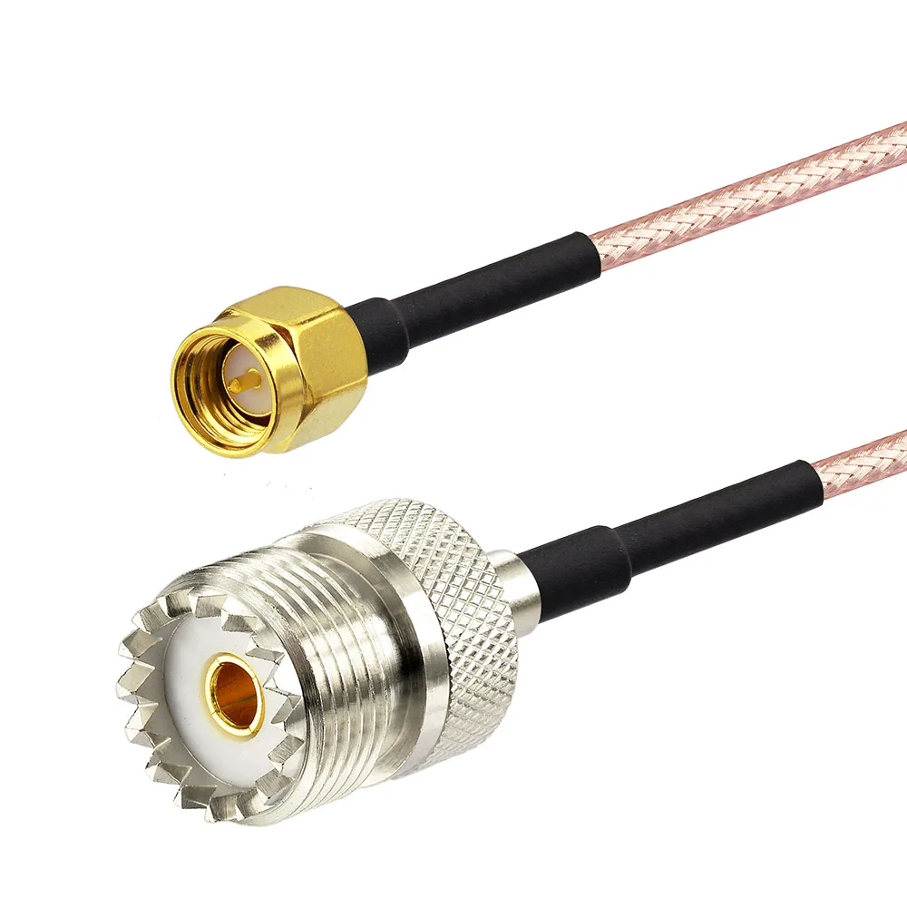 Eightwood RF UHF Female SO239 to SMA Male RG316 Extension Cable 6