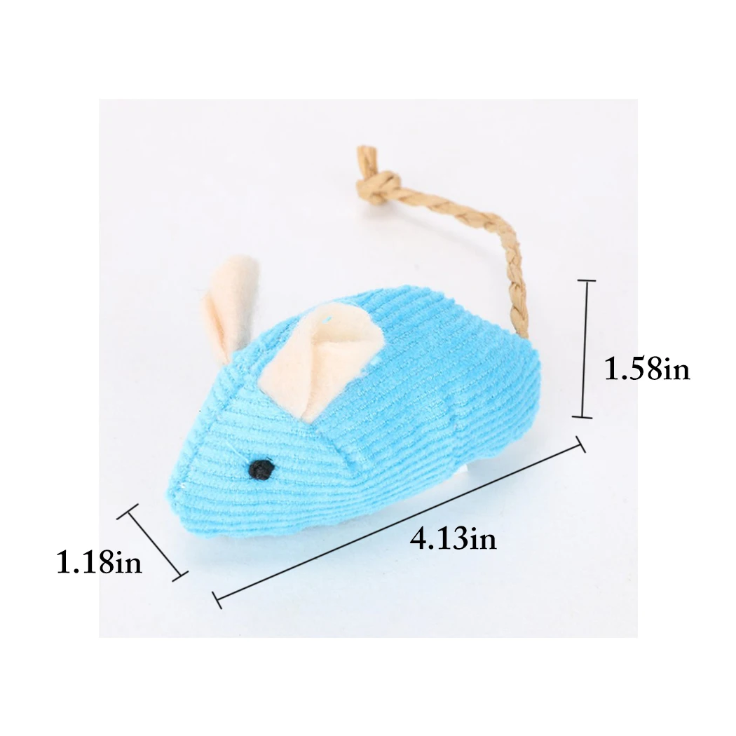 3Pc Cat Mice Toys Interactive Bite-Resistant Artificial Plush Cute Cat Interactive Toys Cat Chew Toy Pet Supplies Cat Teeth Toys