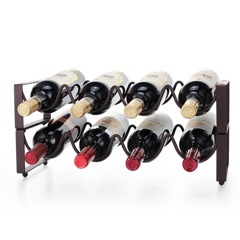 

Wine Holder Household Iron Wine Rack Wijnrek Whisky Champagne Wine Holder Bar Creative Matchable European Botellero De Vino