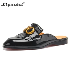 Sapatilhas masculinas, loafers metálicos texturizados, luxuosos, sapatos de baixo vermelho, de couro, para casamento, designer, sapatos na moda, preta