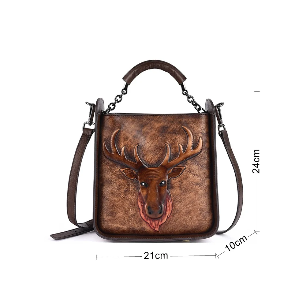 Vintage Classic Multi-Function Luxury Cowhide Restoring Ancient Ways Fashionable Large Capacity Personality Women's Backpack