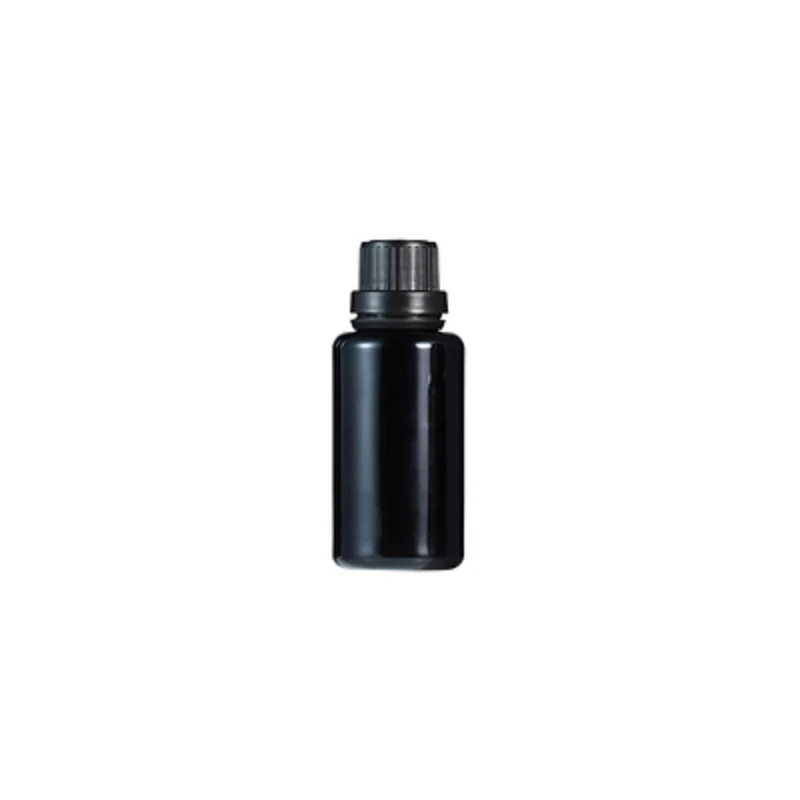 10ML 30ML 50ML 100ML New Arrival Empty Cosmetic Refillable Bottle Anti-theft Cap Shiny Black Glass Essential Oil Vials 15Pcs