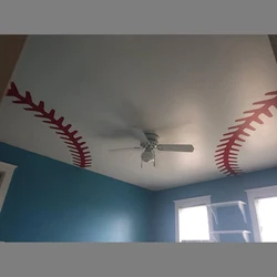 Large Baseball Stitching Stitches Ceiling Wall Sticker Softball Laces Sport Wall Decal Boy Room Kids Play Room Vinyl Home Decor