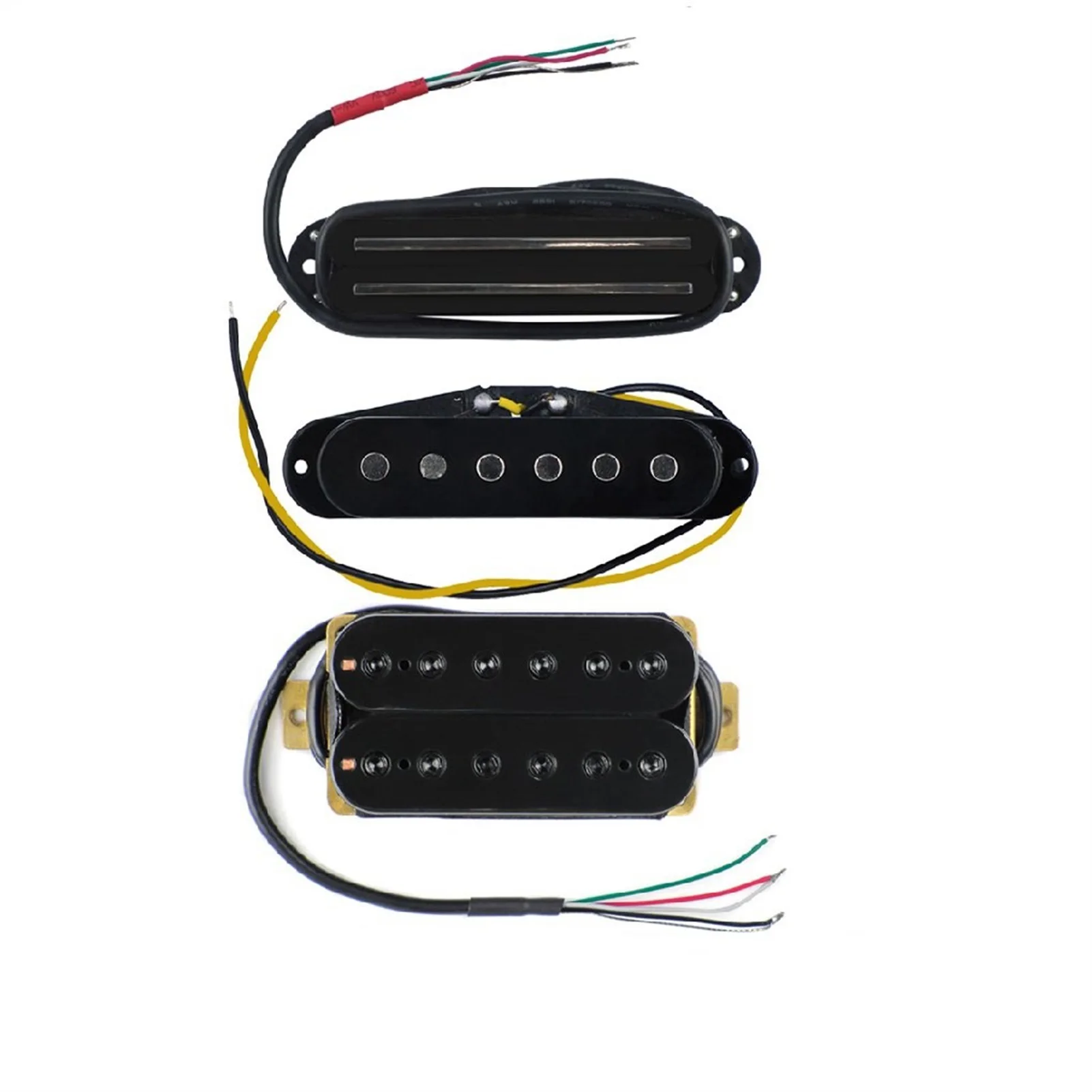 

Ceramic Magnet Double Hot Track/single Coil/Humbucker Guitar Pickup HSH Kit, Suitable For Neck/middle/bridge Position, Black
