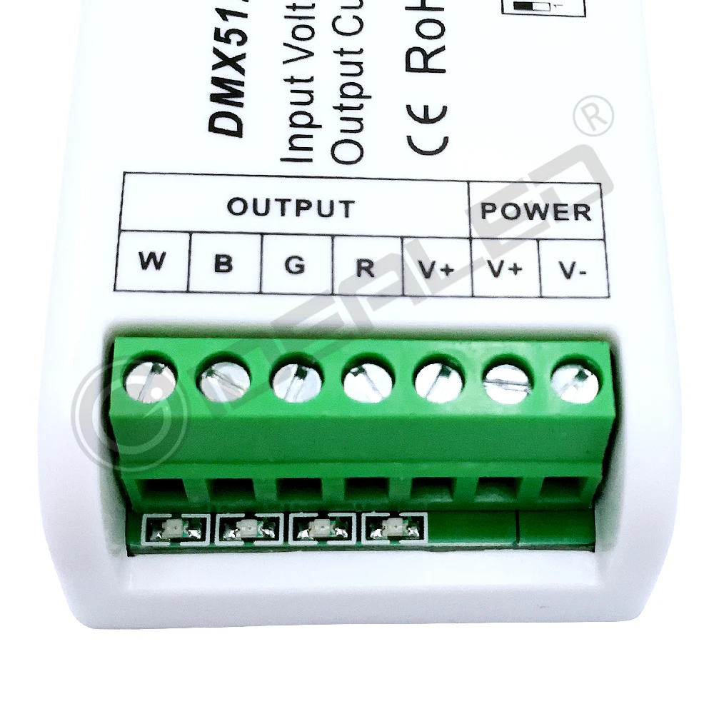 Imagem -05 - Controlador Gidealed Dmx512 Rgb Rgbw com Canais Canais Decodificador de Luzes Led com Controle de Dimmer Embutido