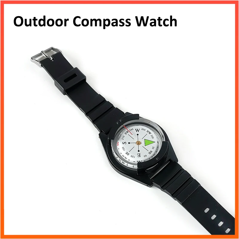 Tactical Compass Special For Military Outdoor Survival Watch Black Band Equipment Fishing Hunting Wrist Compass