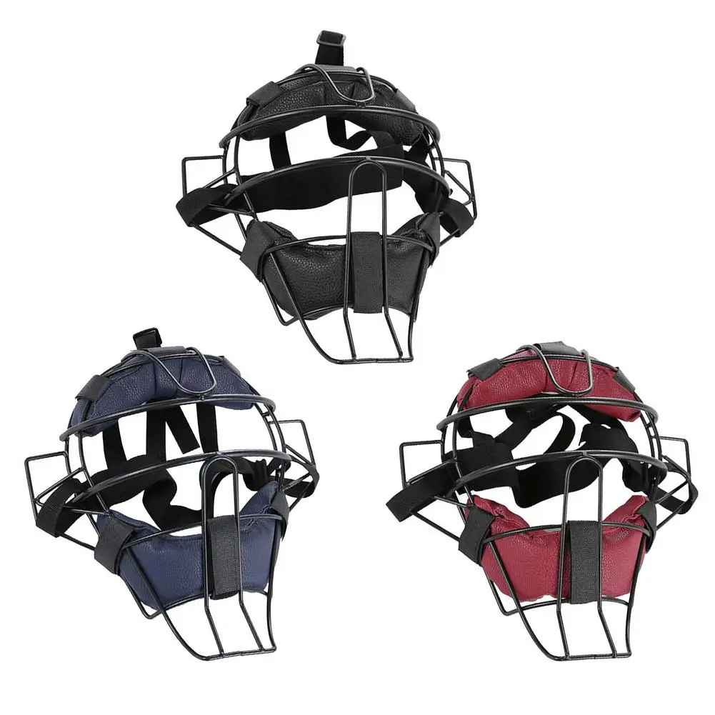 Baseball Protective Helmet Softball Face Guard Adjustable Buckles Face Protector Cover With Cushion For Baseball Accessories