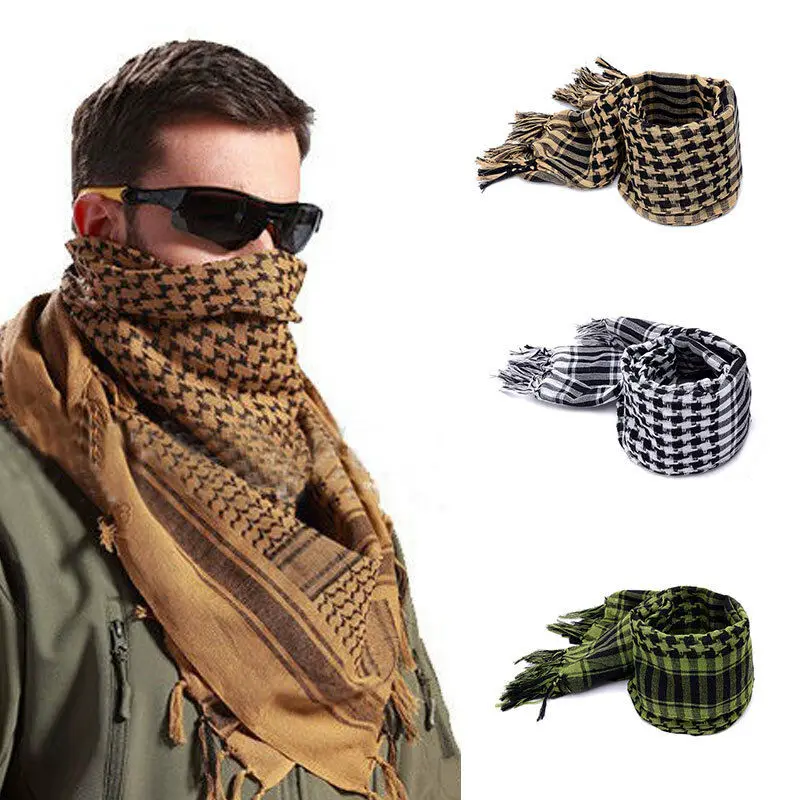 Đẹp Trai Arafat Ả Rập Khăn Quàng Khăn Choàng Keffiyeh Kafiya Nhẹ Quân Sự Shemagh Palestine Man Sọc Khăn Với Tua Rua Mềm Mại Ấm Áp