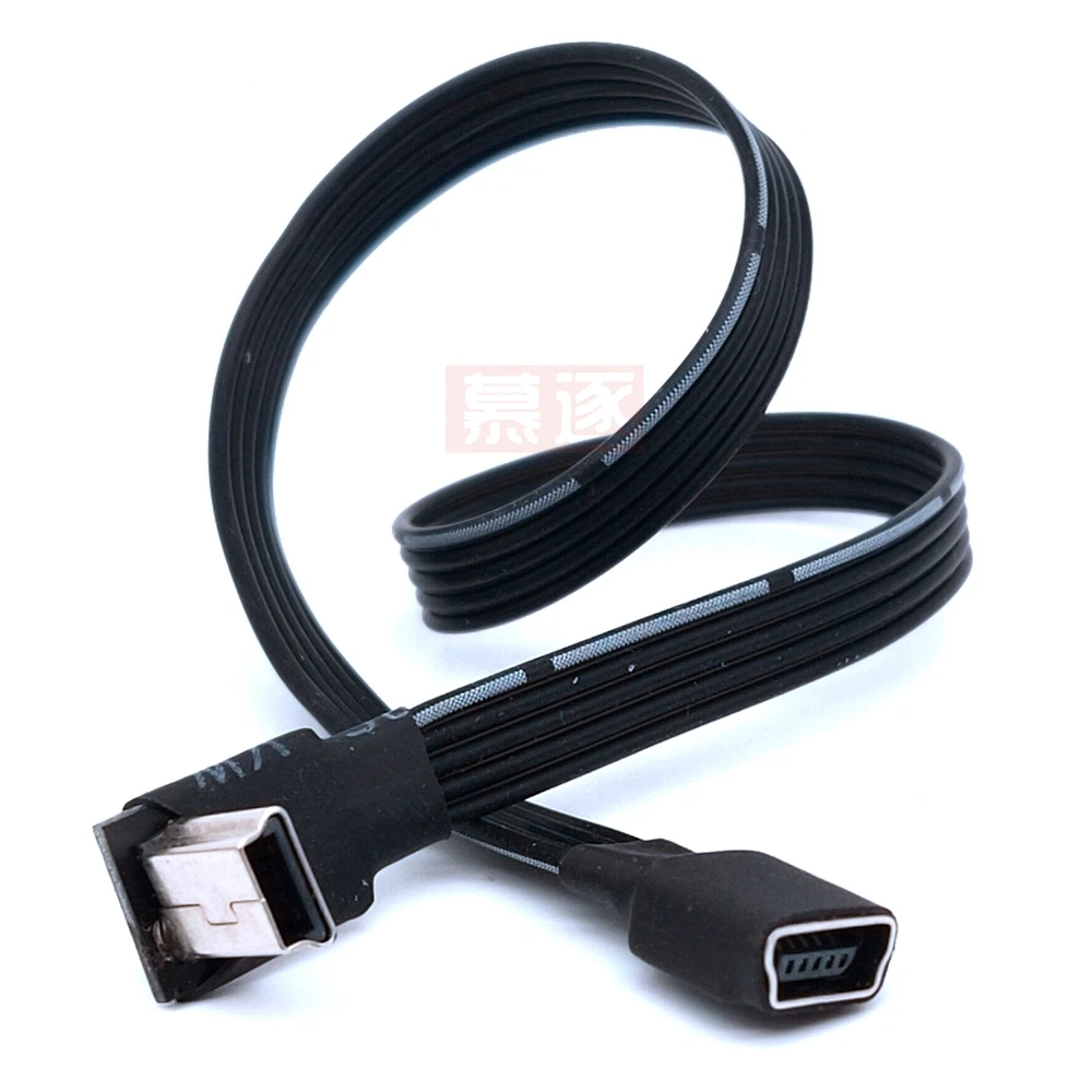 10CM 90 Degree 4 angle mini USB Female to Mini B 5 Pin Male cable Adapter 50CM 100CM