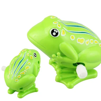 Kinder Reizende Nette Grüne Farbe Springen Frosch Clockwork Spielzeug für Kinder Kunststoff Klassische Wind Bis Spielzeug für Über 3 Jahre alte Kinder
