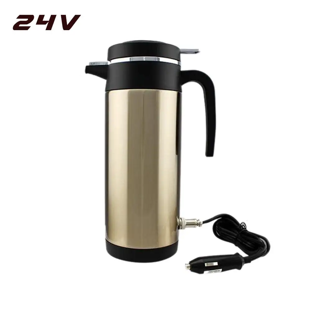 Car Heating Water Bottle Stainless Steel Electric Heating Cup Travel Thermoses Auto Boiling Water Bottle 1200ML Heating Cup