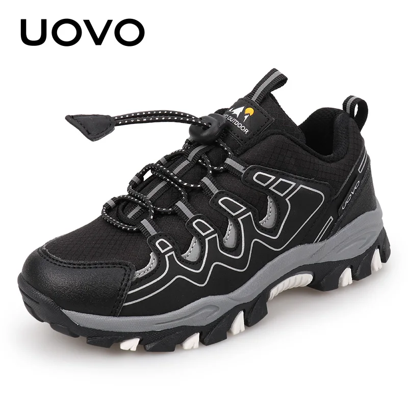 UOVO 2024 New Arrival Boys Sneakers Kids Breathable Children Hiking Shoes Spring And Autumn Outdoor Footwear Eur #27-39