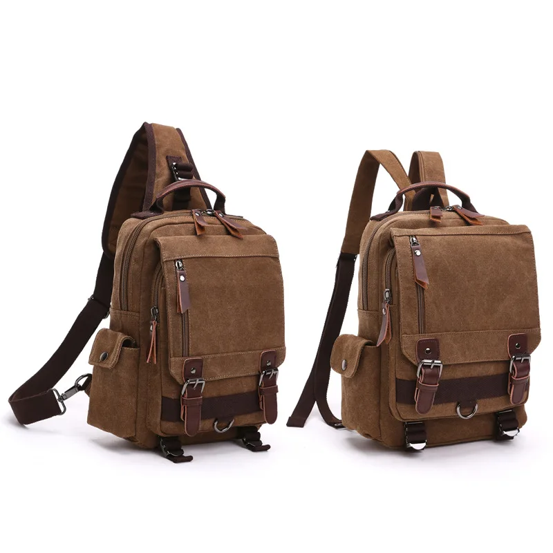 new Small Canvas Backpack Men Travel Back Pack Multifunctional Shoulder Bag for Women Laptop Rucksack School Bags Female Daypack