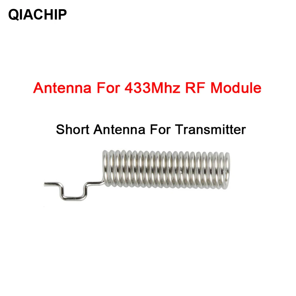 QIACHIP 20Set 433MHz RF Spring Antenna RF Receiver Transmitter Module 433 MHZ For Smart Home Light Wireless Remote Control Switc