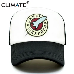 CLIMATE Planet Express Trucker Cap Hat Funny Space Mesh Caps The Musk Rocket Spaceship Cool Summer Caps Hat for Men Women