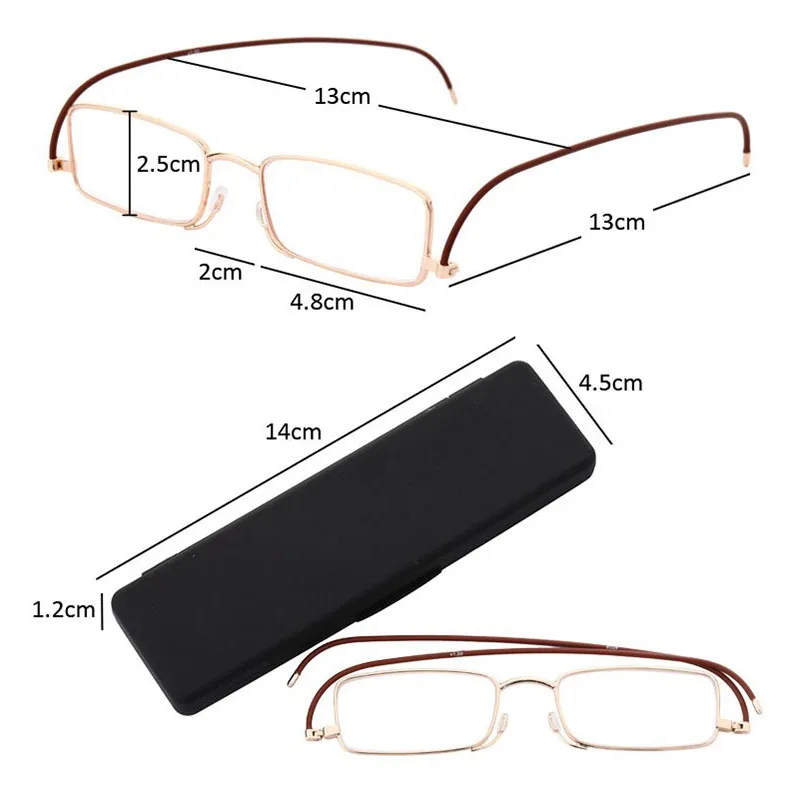 High-end men\'s ultra-light reading glasses fashion ladies long legs old glasses to send original glasses case