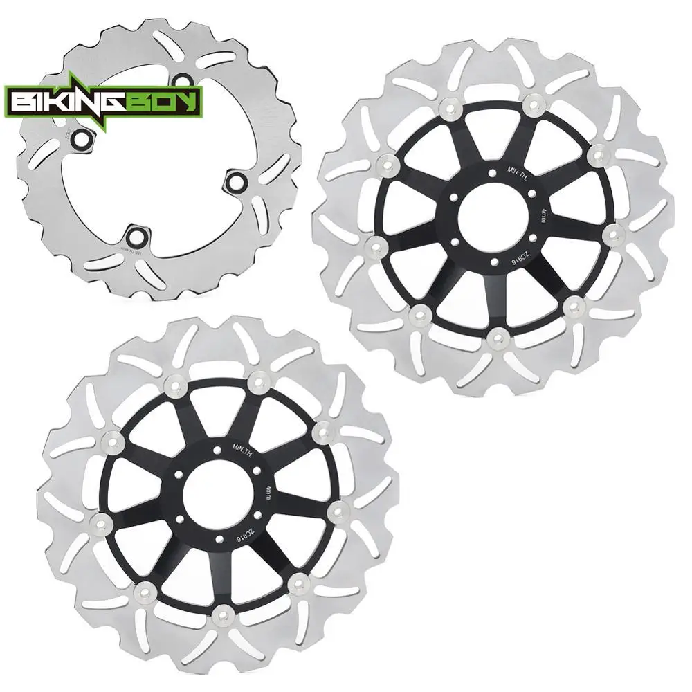 BIKINGBOY Front Rear Brake Disks Discs Rotors VTR1000F Fire Storm Super Hawk 97 98 99 00 01 02 03 04 05 06 07 CBR400RR 90-94 91