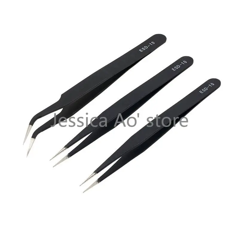 6pcs pinzette Set strumenti di riparazione migliori pinzette pinzette punta antistatica componenti elettronici di precisione pinzette Curve