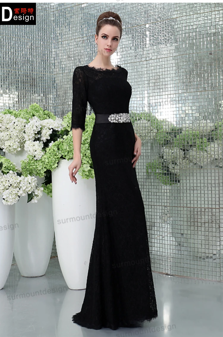 

drop shipping Cheap 2025 new fashion backless design crystal sleeves vestido de festa long gown lace mother of the bride Dresses