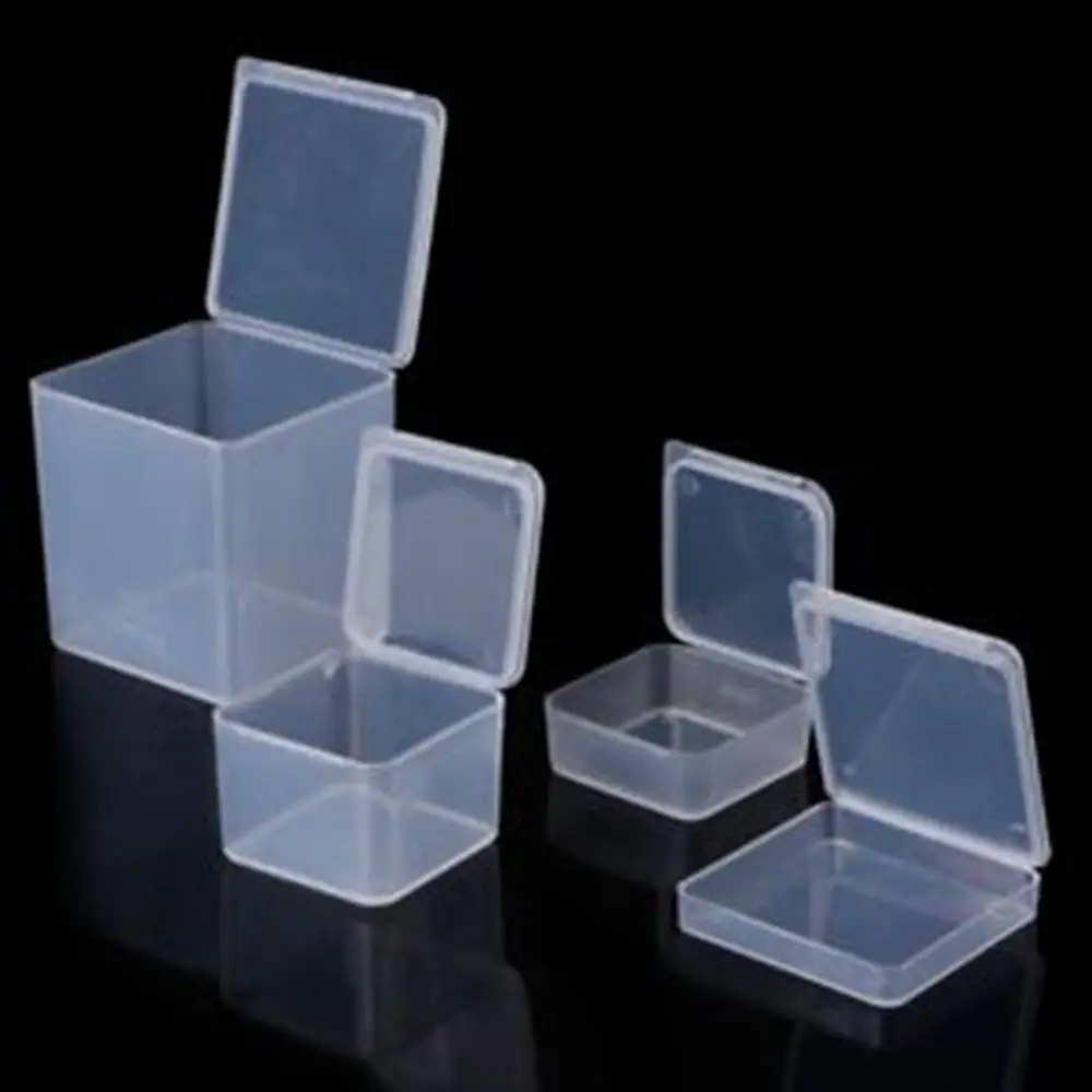 Cheap Mini Jewelry Organizer Storage Box Case Plastic Transparent Coin Pill Jewelry Storage Box Case Orgainzer Tool Dropshipping