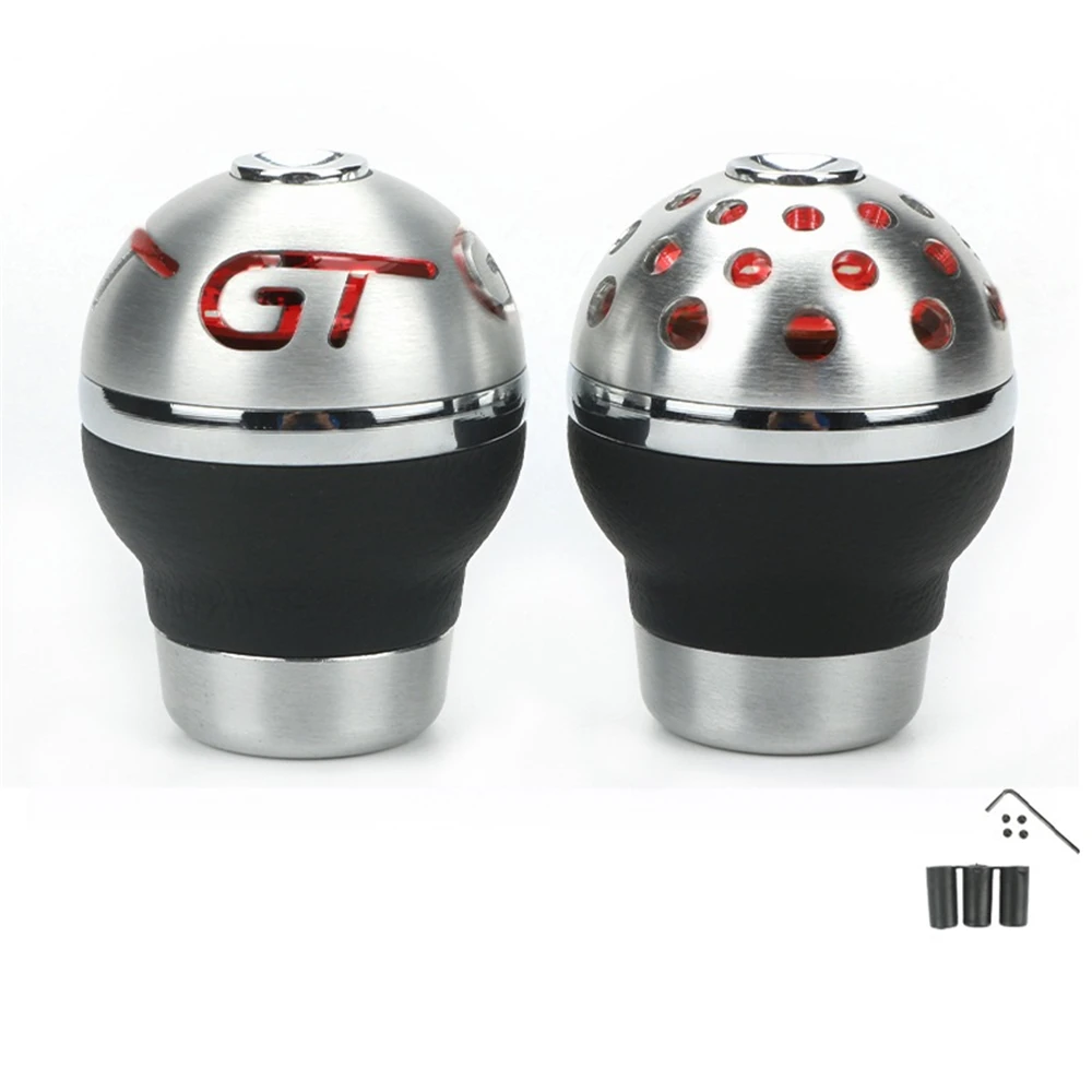 

5-скоростной 5R универсальный автомобильный красный светодиод AT MT, алюминиевая ручка переключения передач, рычаг переключения передач, кожаный, подходит для Honda Toyota Nissan