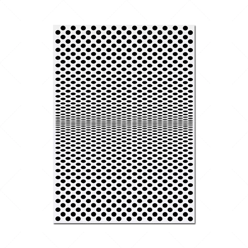 Optical illusion art: abstract black and white geometric prints, contemporary art prints, modern Scandinavian murals, modern geo