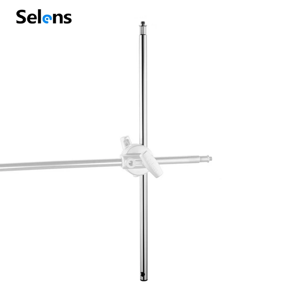 Selens 50cm 106cm 126cm Heavy Duty Stainless Steel Video Stand Grip Arm Crossbar For C-Light Stand