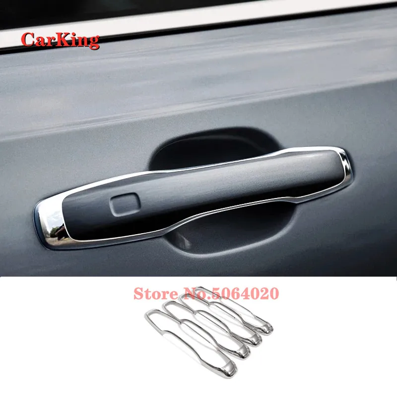 

ABS Chrome Car Out Door Handle Bar Frame Cover Trim For Volvo XC60 XC90 S90 V90 CC 2018 2019 car accessories styling 4pcs