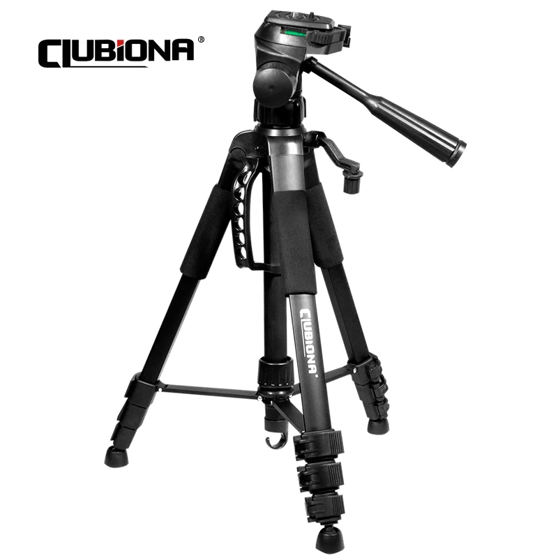 CLUBIONA Universal 1.5m Telescopic Adjustable Aluminum Tripod 5/8,1/4 Threaded Tilt Head Quick Release for Laser Levels Camera