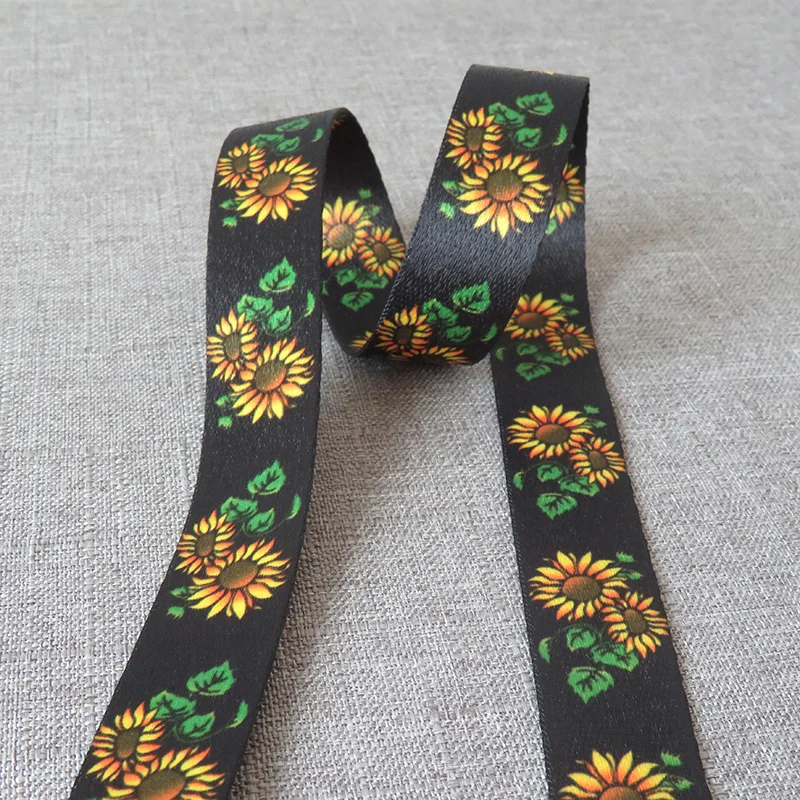 

5 Yards/Lot Width 25mm Sunflower Webbing Luggage Belt Straps Dog Pet Collar Leash Harness bBckpack Bag Clothing DIY Accessories