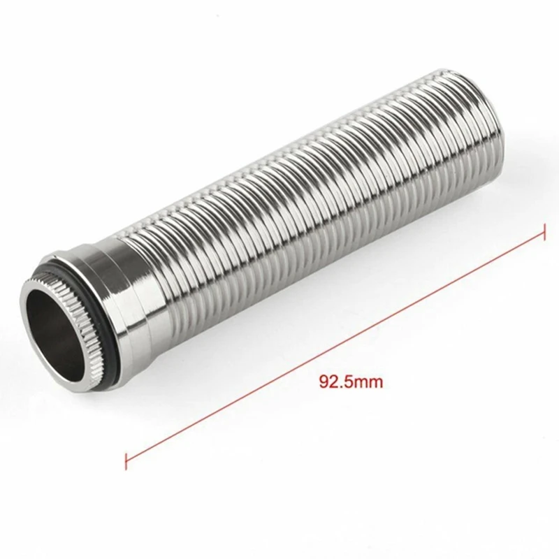 LBER 92.5mm Stainless Steel Elbow Shank Beer Tap Draft Beer Faucet Accessories with Diameter 8mm for Beer Keg