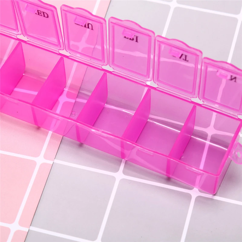 Portable 7 Days Pill Medicine Box Weekly Tablet Holder Storage Organizer Container Case Pill Box Splitters Medicine Pill Box