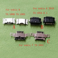 2Pcs Micro Usb Charging Connector Dock Port For Nokia 9 PureView TA-1082 TA-1087 6 2th 2018 TA-1054 6.1 7 TA-1041 Charger Plug