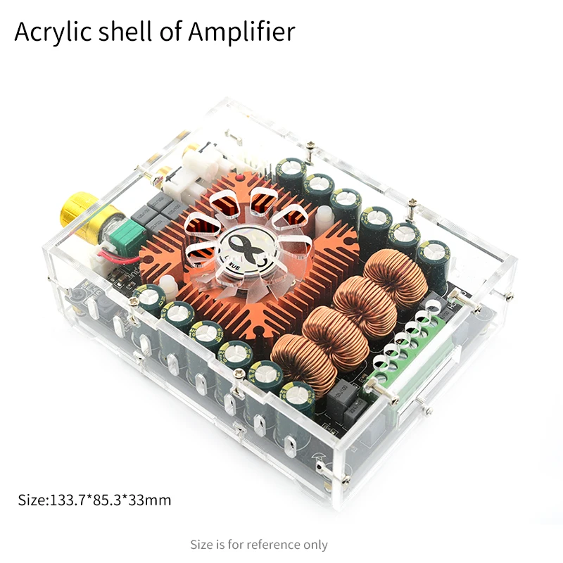 UNISIAN 파워 앰프 보드, TDA7498E 아크릴 쉘, 당점 전용, tda7498e 앰프, 아크릴 커버 박스 사용