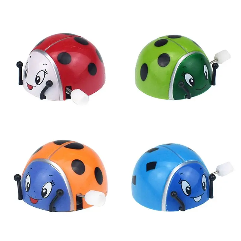 Spring Ladybird Wind Up Somersault Rotation Toys Kids Children Gifts Funny Play Insect Toy Clockwork Interactive,random color