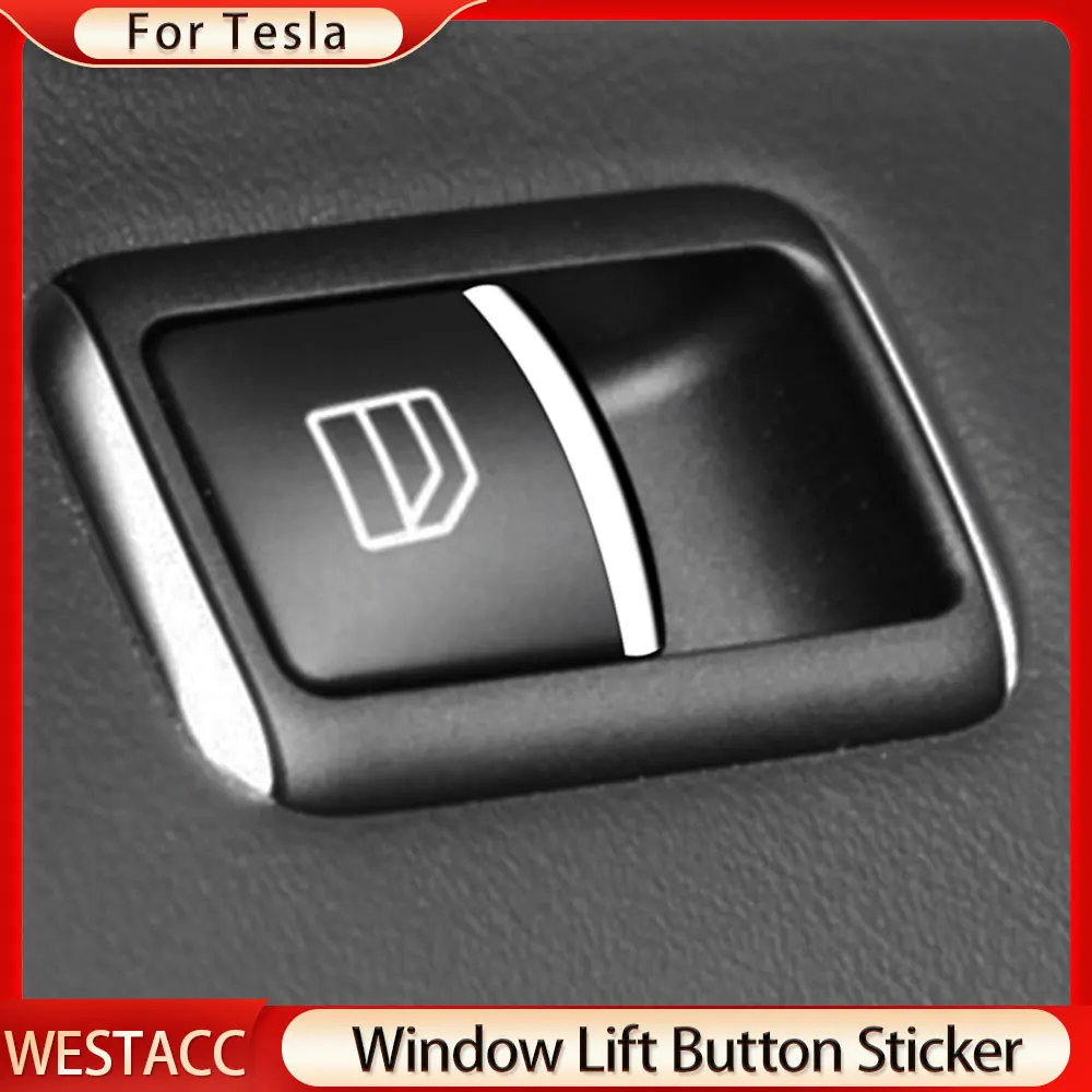 7 pz/set ABS Chrome Car Window Lift Switch pulsanti paillettes Trim Cover Sticker per Tesla Model S X 2012 - 2020 accessori