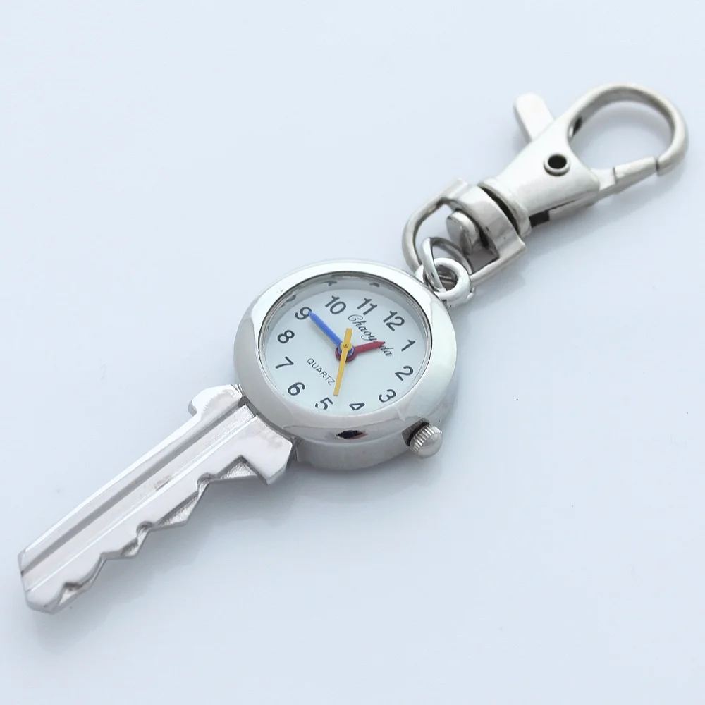 แฟชั่นคริสตัลคริสตัลสไตล์กระเป๋าจี้ Key CHAIN นาฬิกาควอตซ์เด็กนาฬิกา