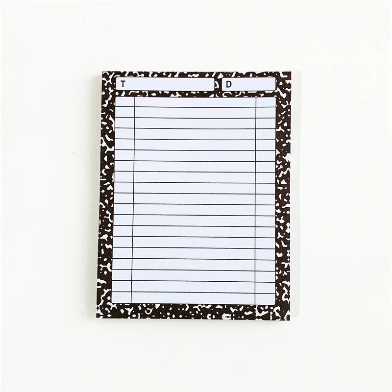 Korean Ins Simple Style Milk Streak Memo Pad diy To Do List Message Paper Weekly Planner Stationery School Supplies 50 Sheets