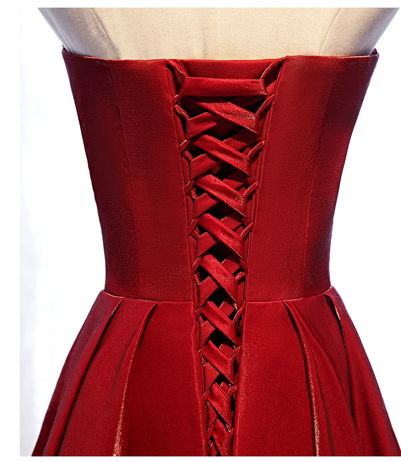 Robe De soirée rouge longue à lacets dans le dos, tenue De bal Vintage, pour femmes, 2020