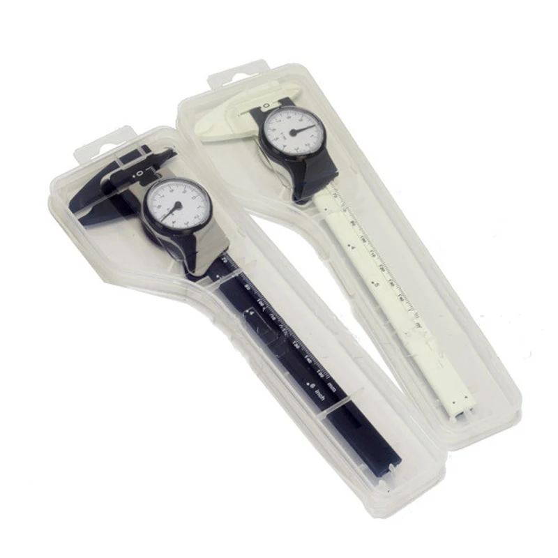 0-150mm Vernier Caliper with Watch Plastic Scale Calipers Dial Metric or Imperial Can Select Measuring Gauging Tools