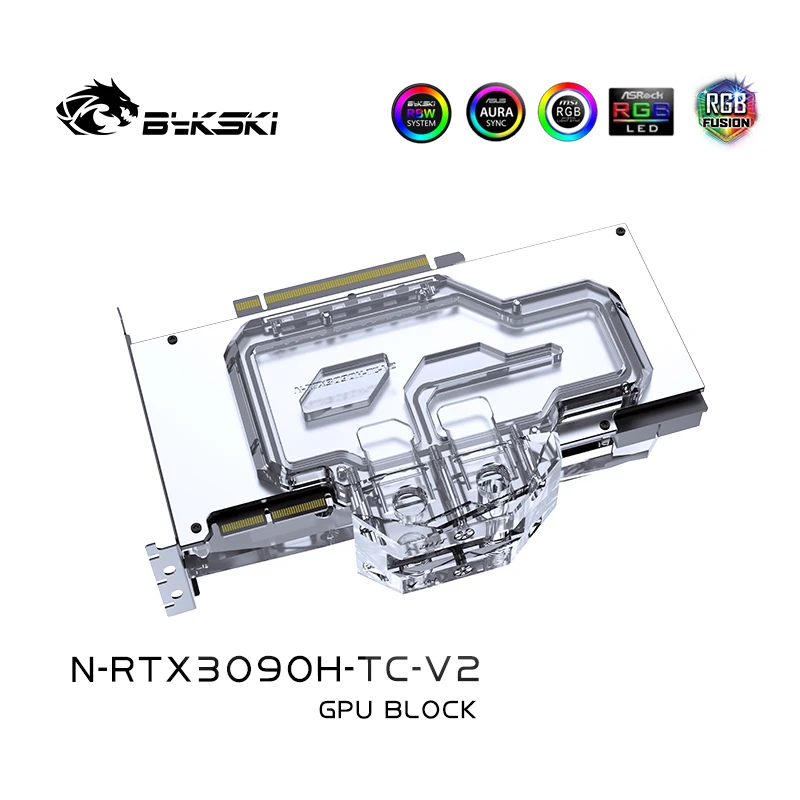 Bykski N-RTX3090H-TC-V2 PC водяное охлаждение GPU кулер водяной блок для GALAXY Palit KFA2 Maxsun Leadtek Gainward RTX 3080 3090