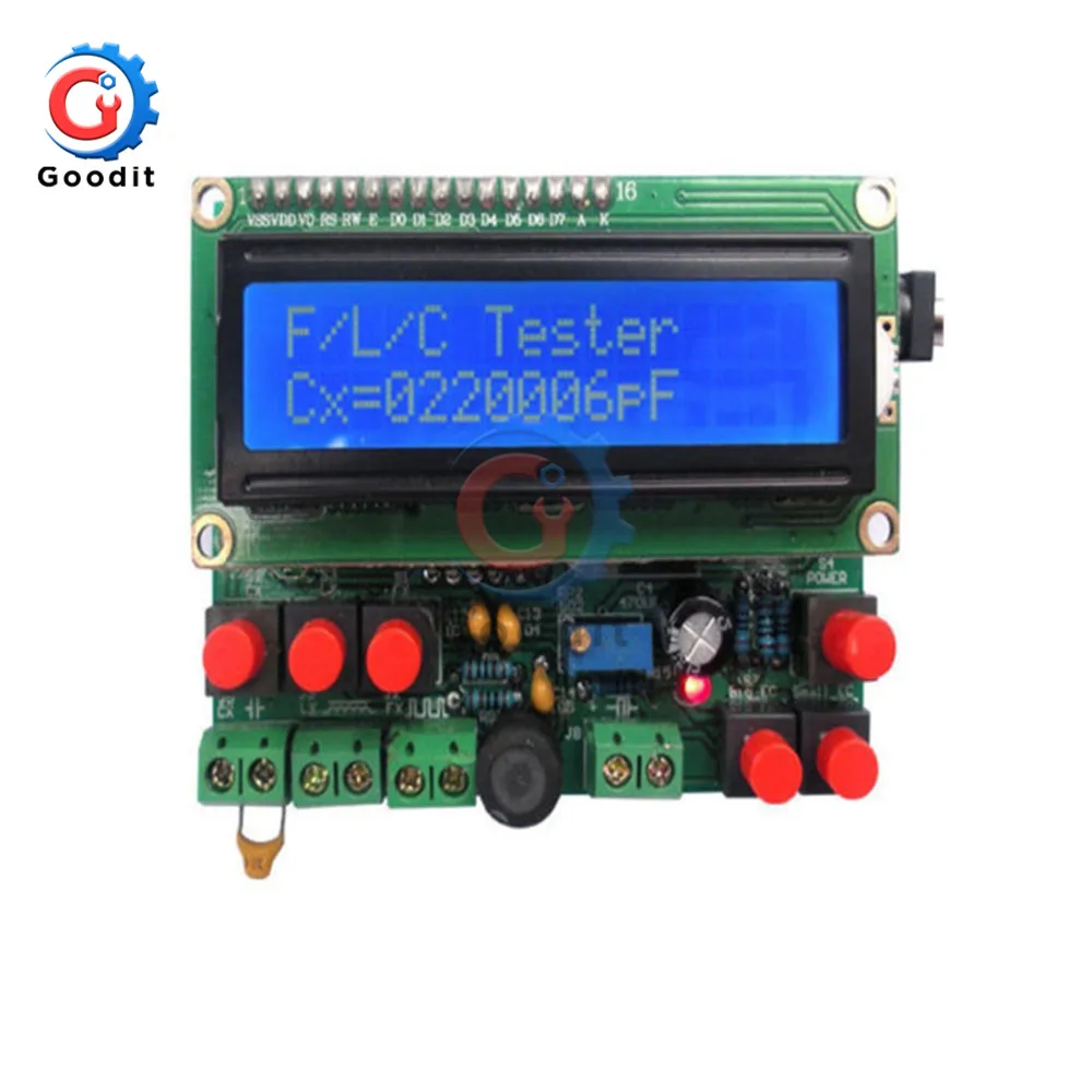 LCD Digital Secohmmeter Frequency Capacitance Inductance Meter CF Inductor Capacitor Tester Permittimeter DIY Electric Kit