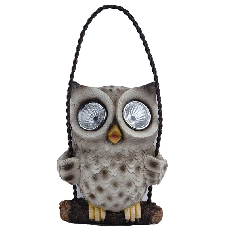 

Statuette Decoration Room Ornaments Home Modern Wall Sculptures in the garden Home Decor Figurines For Interior Owl Solar Light