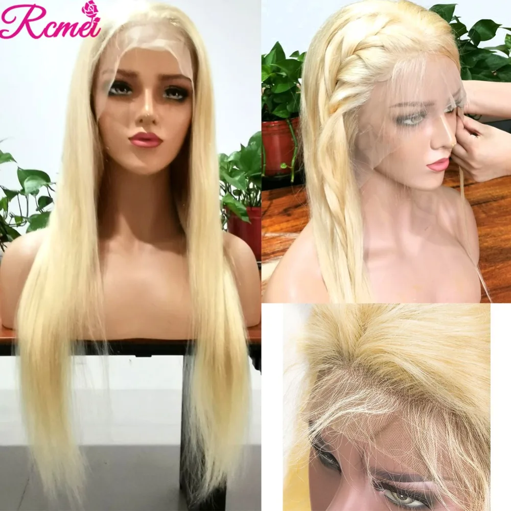 13x4 613 Blonde HD Lace Front Human Hair Wigs Straight 613 Transparent Lace Frontal Wig With Baby Hair Brazilian Remy 150% Wigs