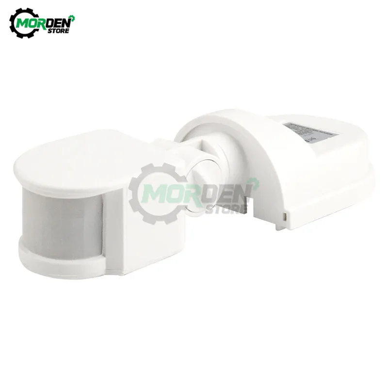 Sensor de movimiento LED infrarrojo automático, Detector de movimiento PIR, temporizador de montaje en pared, interruptor de luz de Sensor de voltios para exteriores, CA 110-240V