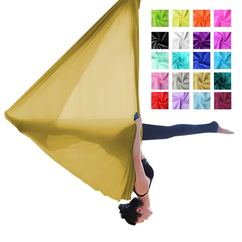 

PRIOR FITNESS 5M Yoga Hammock fabric Top Quality Nylon Tricot Yoga belt swing Anti Gravity Aerial Yoga Hammock Silks