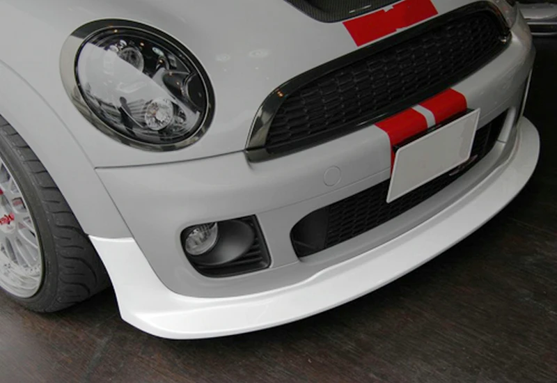 For Mini Cooper R56 JCW Mon Fiberglass Front Lip FRP Fiber Glass Bumper Splitter (facelifted)(For JCW MC after front bumper)